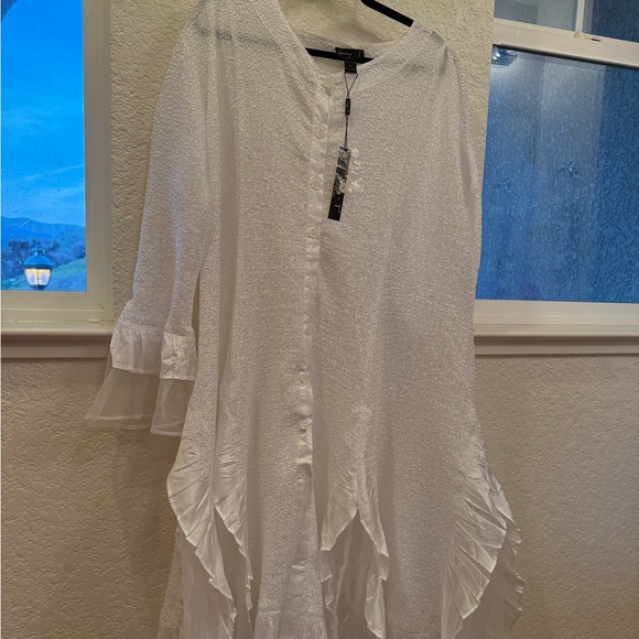 Curvy Plus Size Elegant Luxury White Dress Size 2 X - Picture 2 of 16